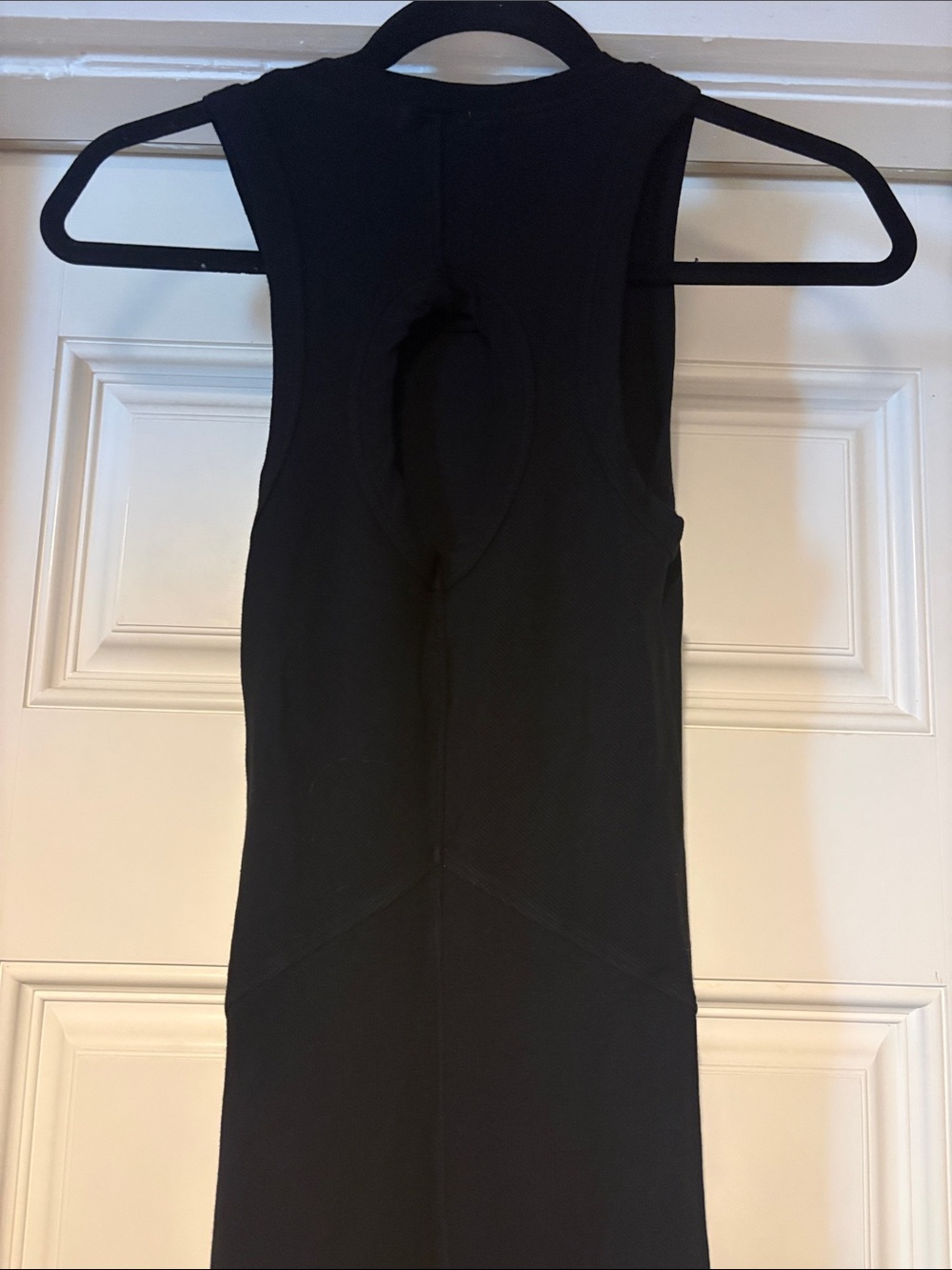 LA made Black Ribbed Tank Maxi Dress with Side Slit - Picture 3 of 3